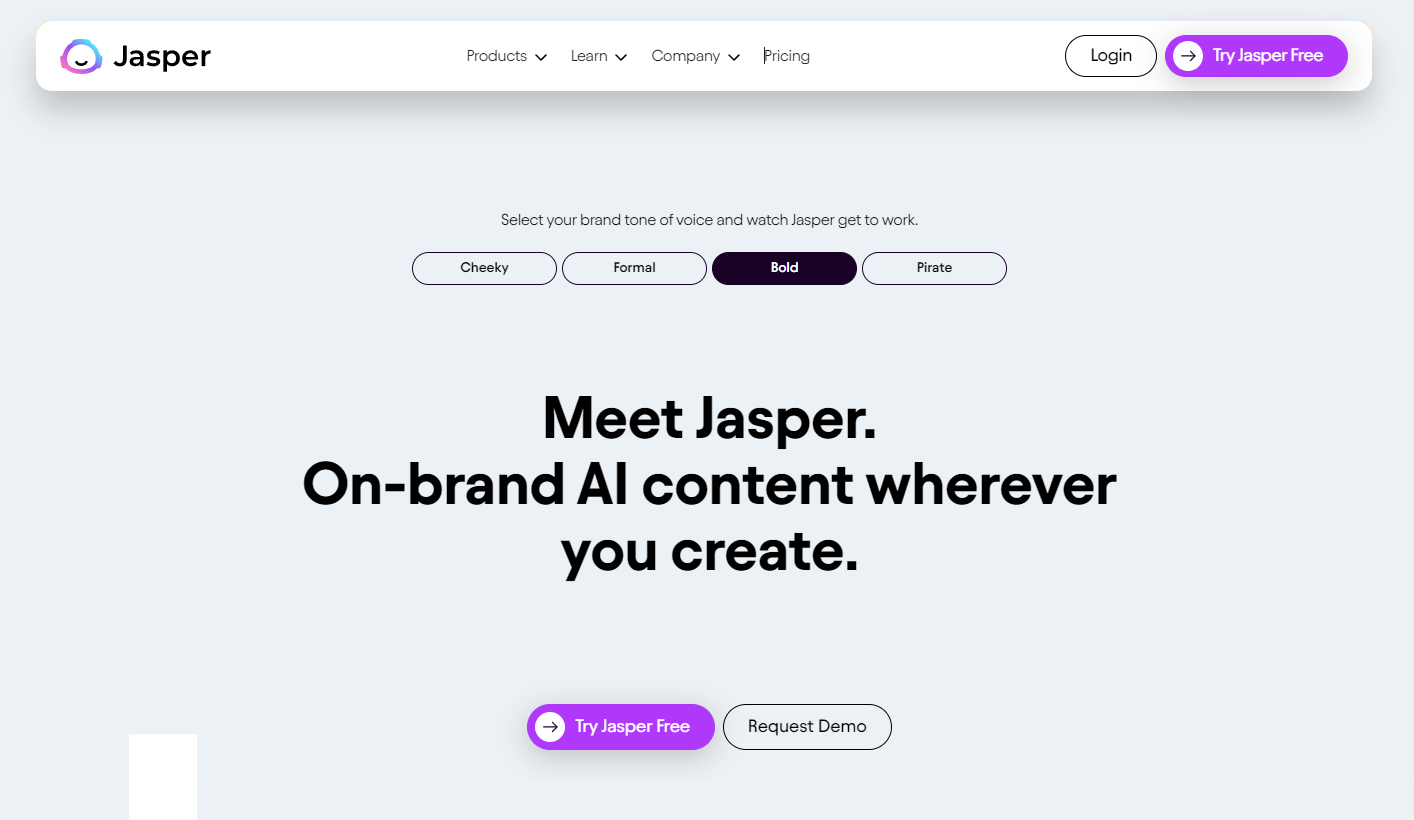 Jasper is an AI-powered writing tool ideal for generating content. 