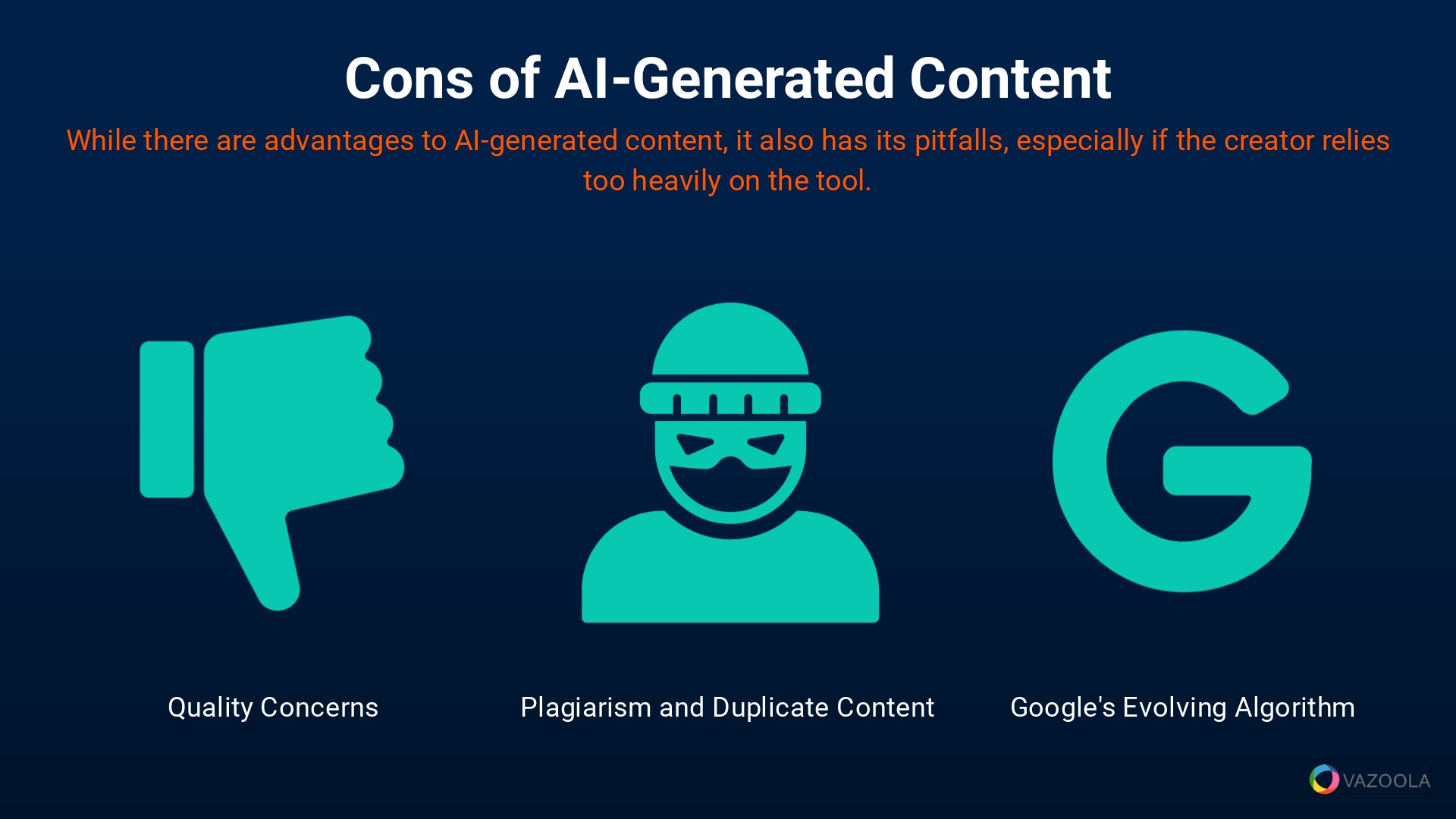 Cons of AI for Content Marketing