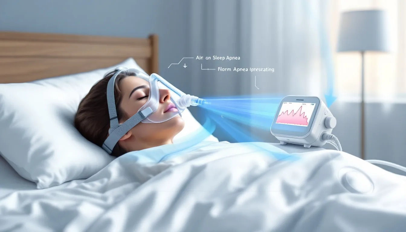 A CPAP machine used for treating sleep apnea.