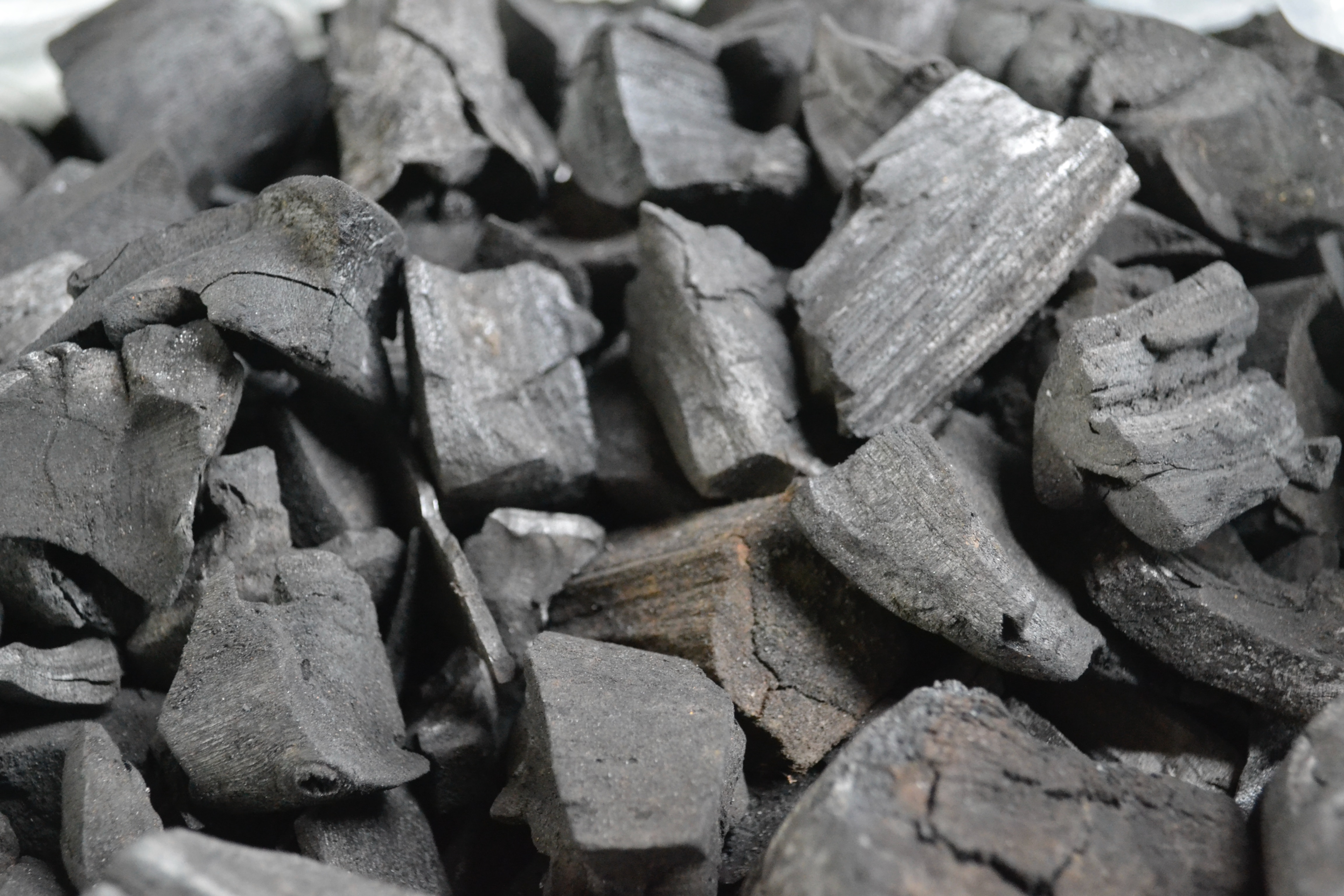 Charcoal briquettes.