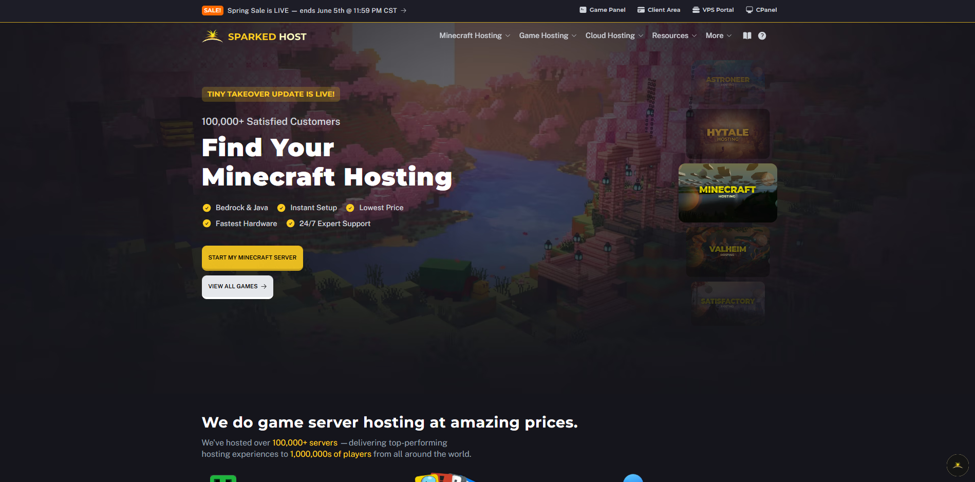 Sparked Host Balanced Performance Hosting for Most Players