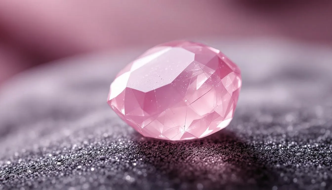 A piece of rose quartz, the secondary birthstone for January.