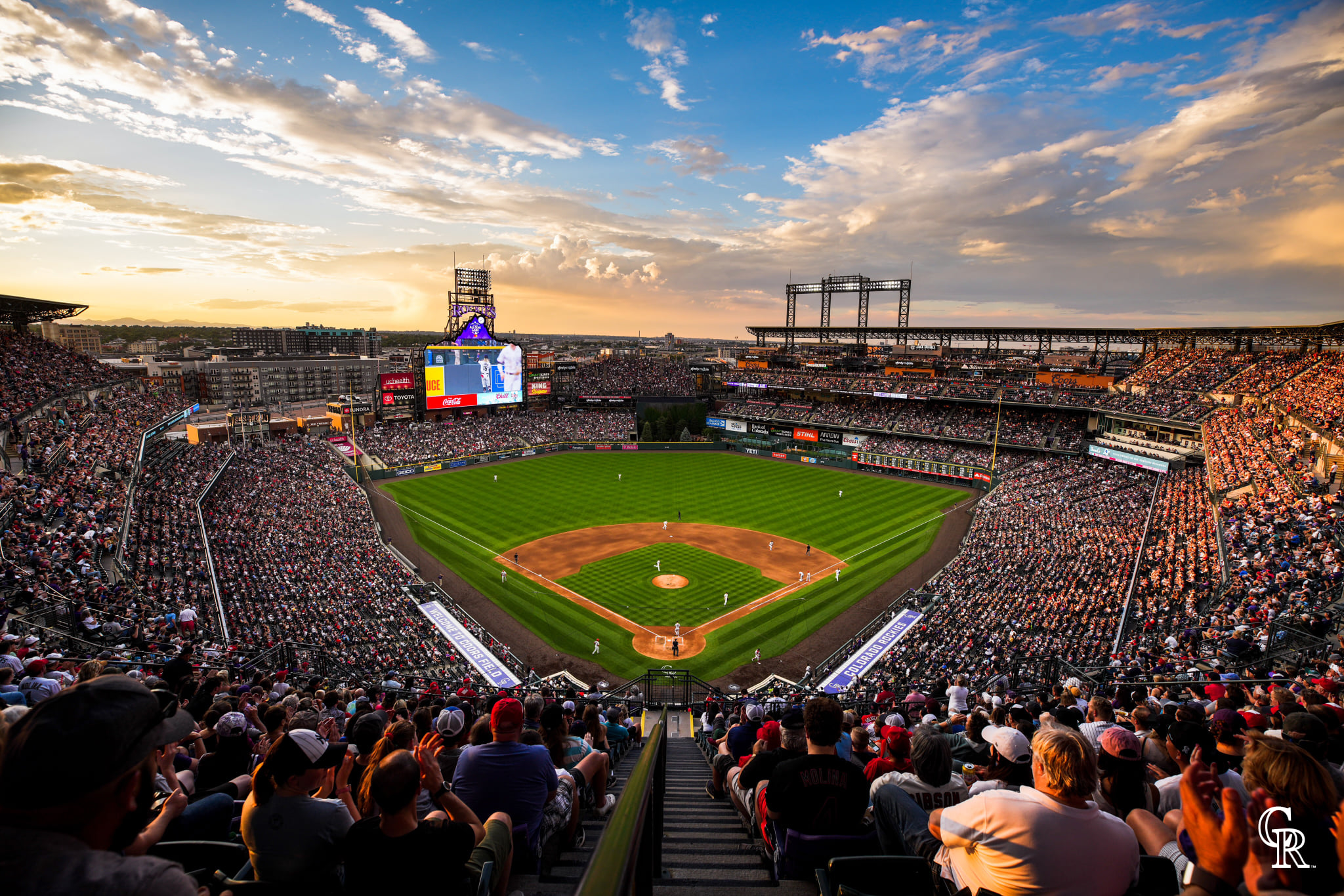 Sunset at Coors Field in Denver, Colorado 
