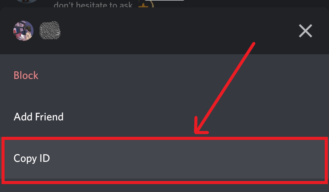Discord Mobile - Copy User ID