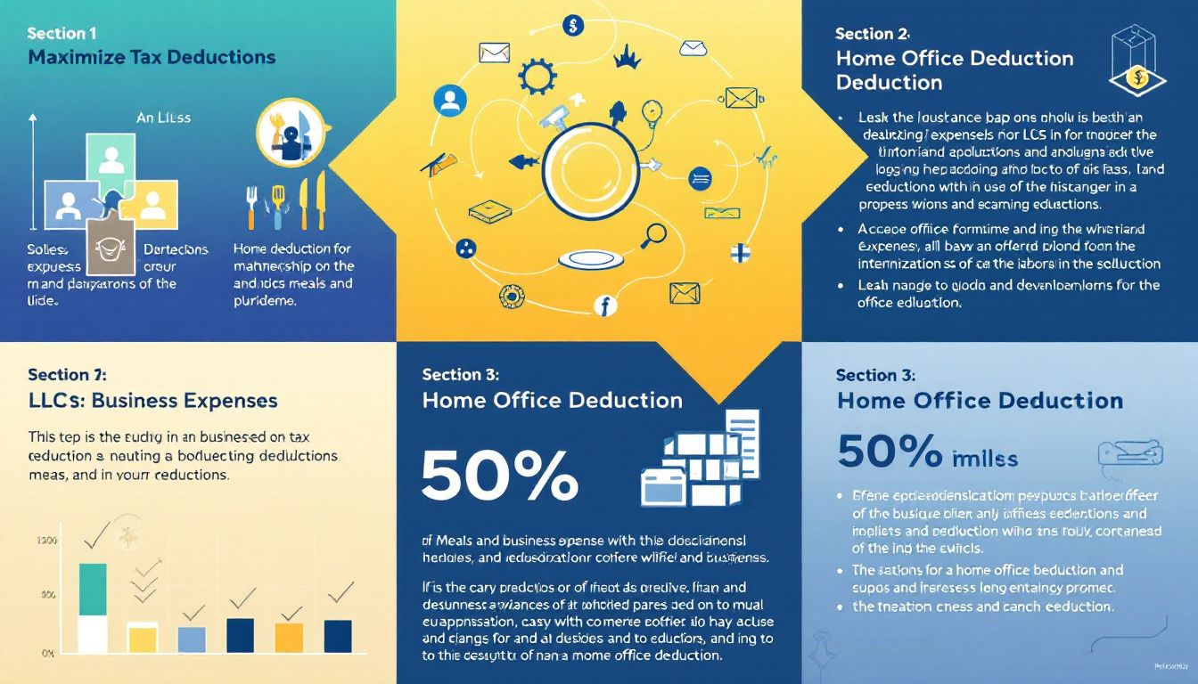A visual guide to maximizing tax deductions for LLCs.