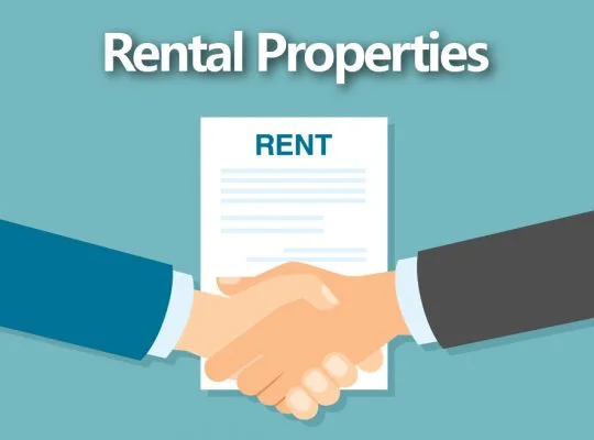 in the form of rental properties