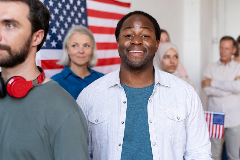 immigrants participating in celebration