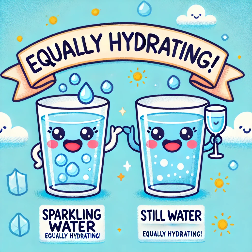 How much water and sparkling water hydrate your body