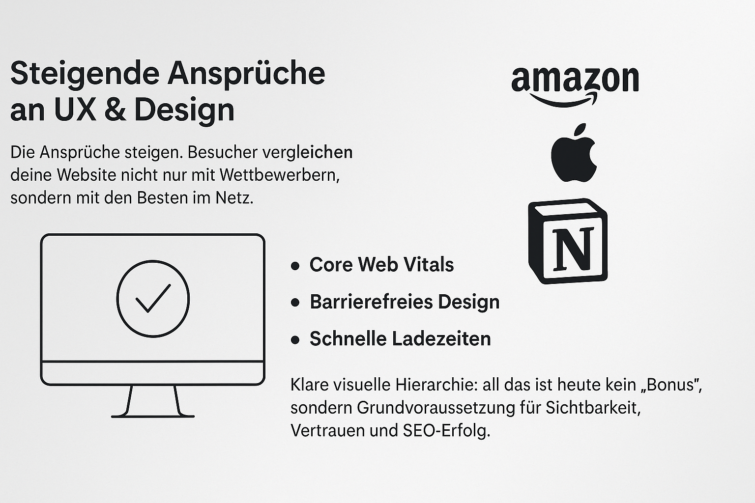 Grafik, die die steigenden Ansprüche an UX & Design darstellt