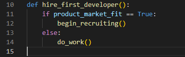 When to hire first developer