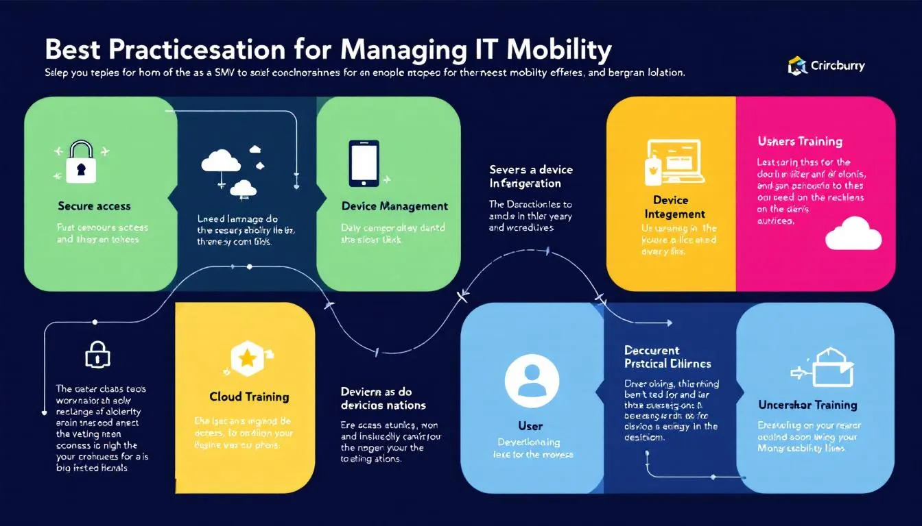 Een visueel overzicht met beste praktijken voor beheer van mobiele IT.