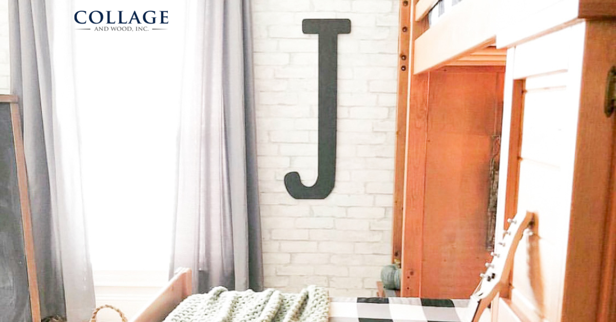This custom letter J was a result of a collaboration with ModernTexasFarmhouse on Instagram.