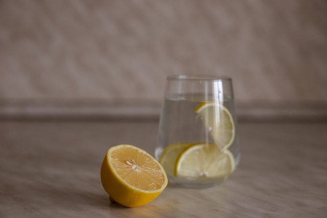 lemon, fruit, water