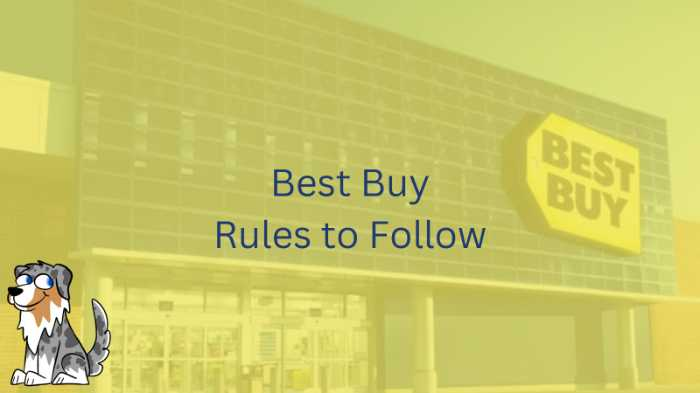 Image Text: "Best Buy Rules to Follow"