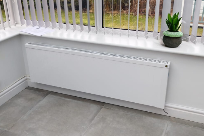 living space, new conservatory, installation, electric radiator