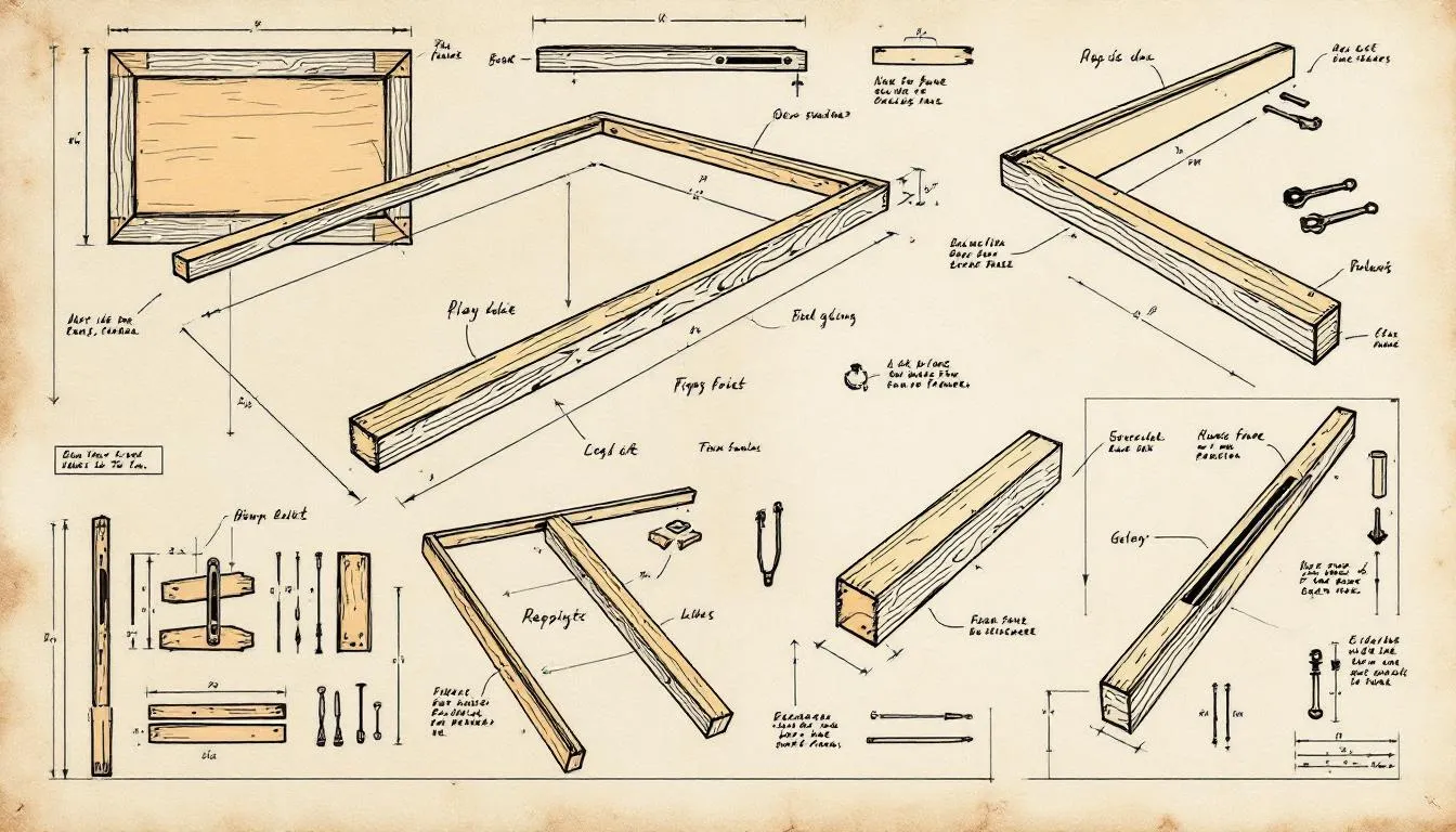A budget plan for an oak frame extension kit on a desk.