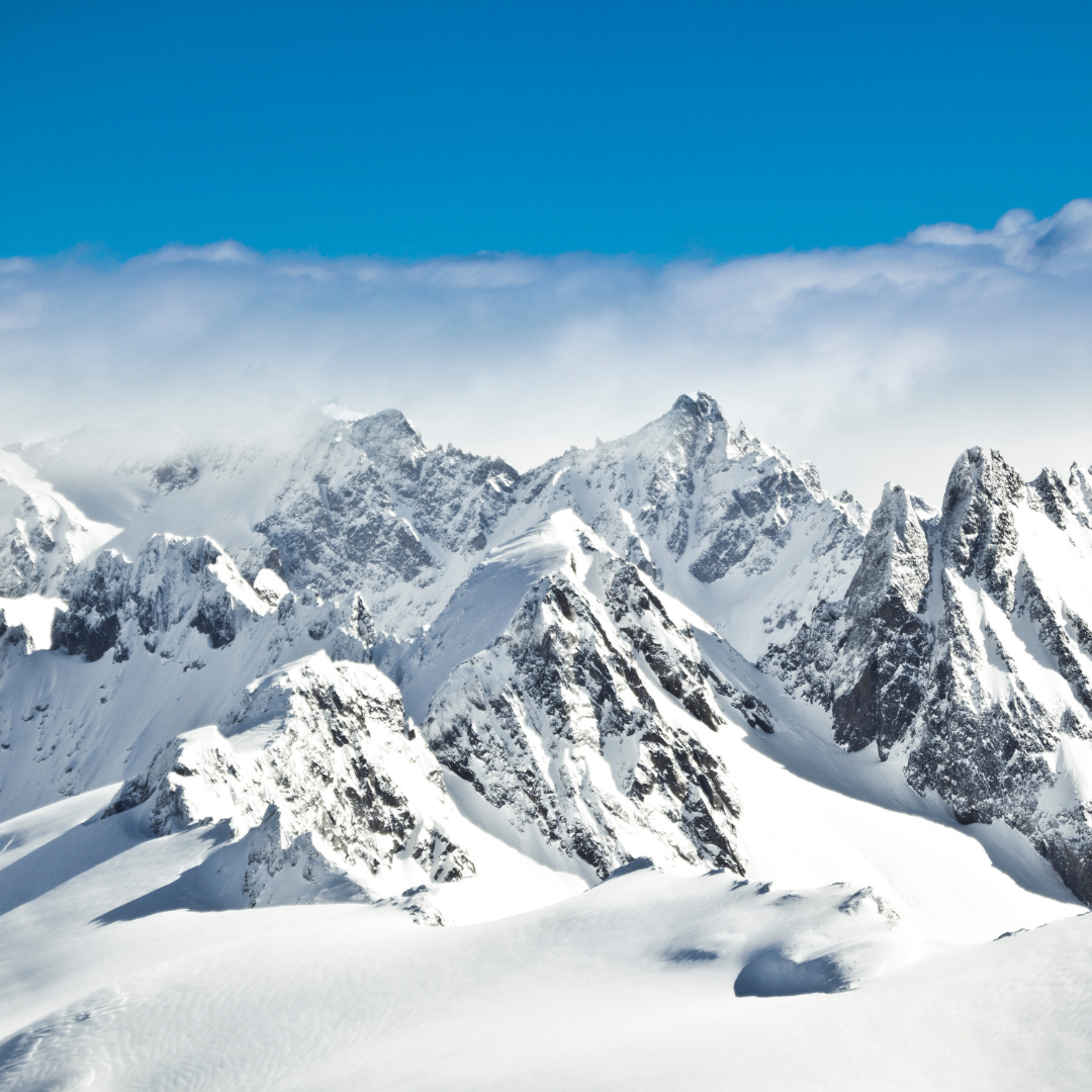 Alpine Regions Mountain Range with mountain peaks