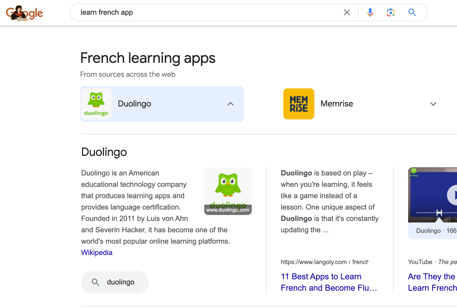 duolingo search