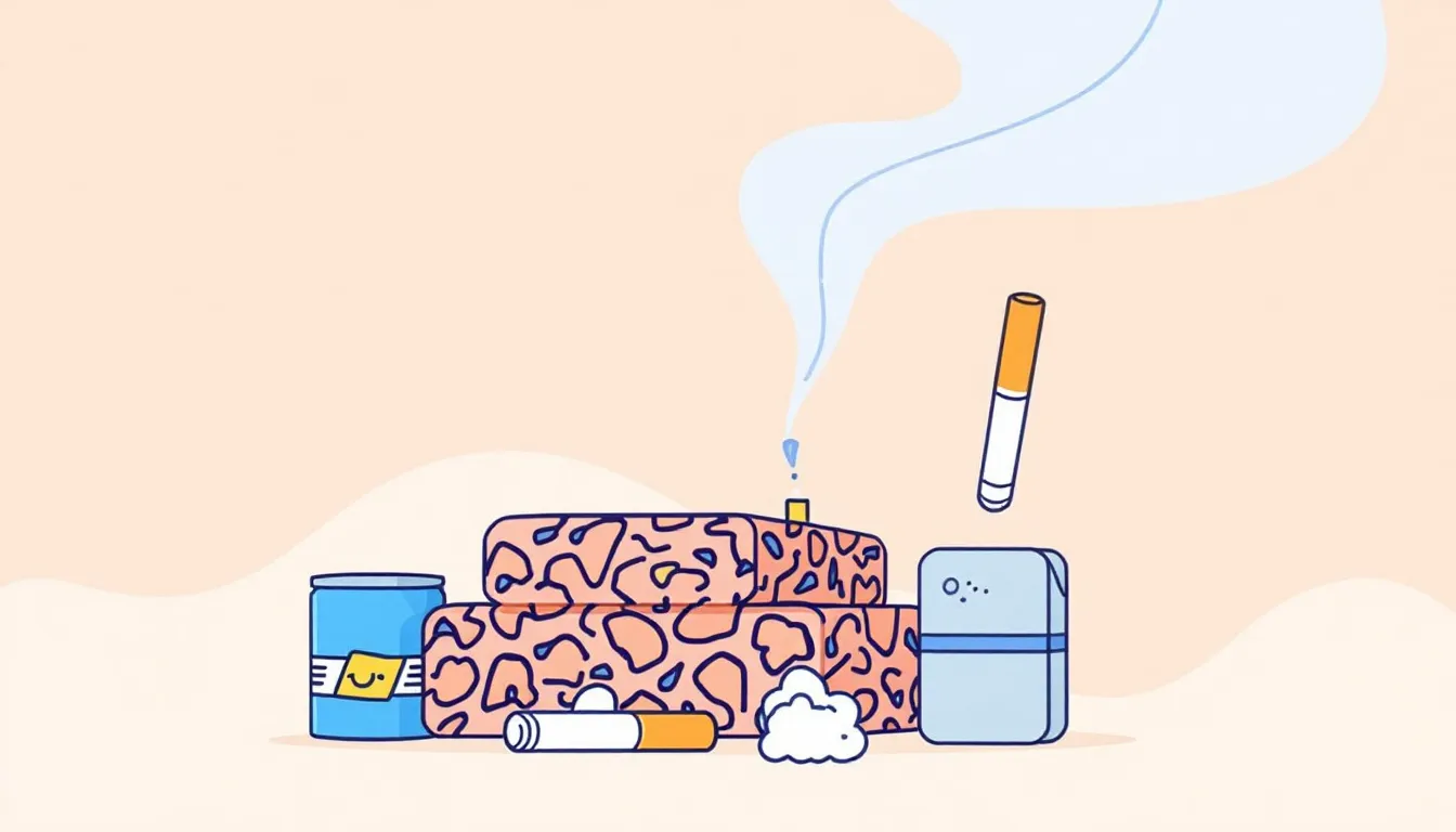 An illustration showing different types of nicotine, including freebase nicotine and nicotine salts, highlighting their differences.