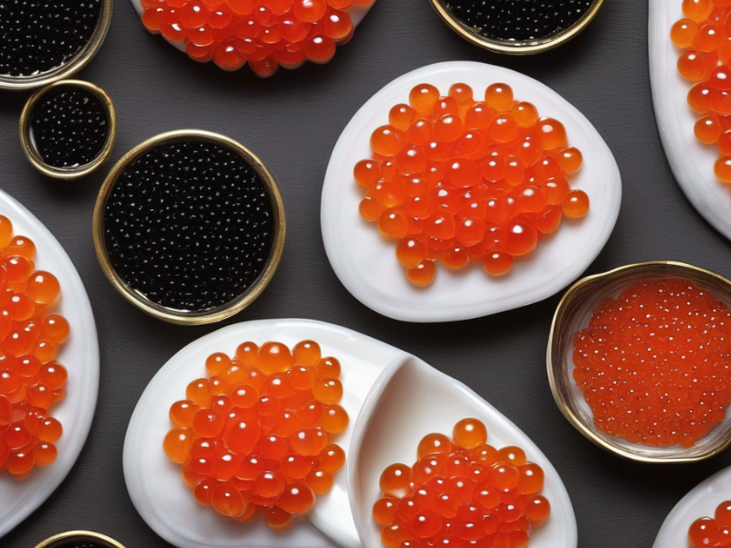Image showing the five unique differences between caviar and trout roe.