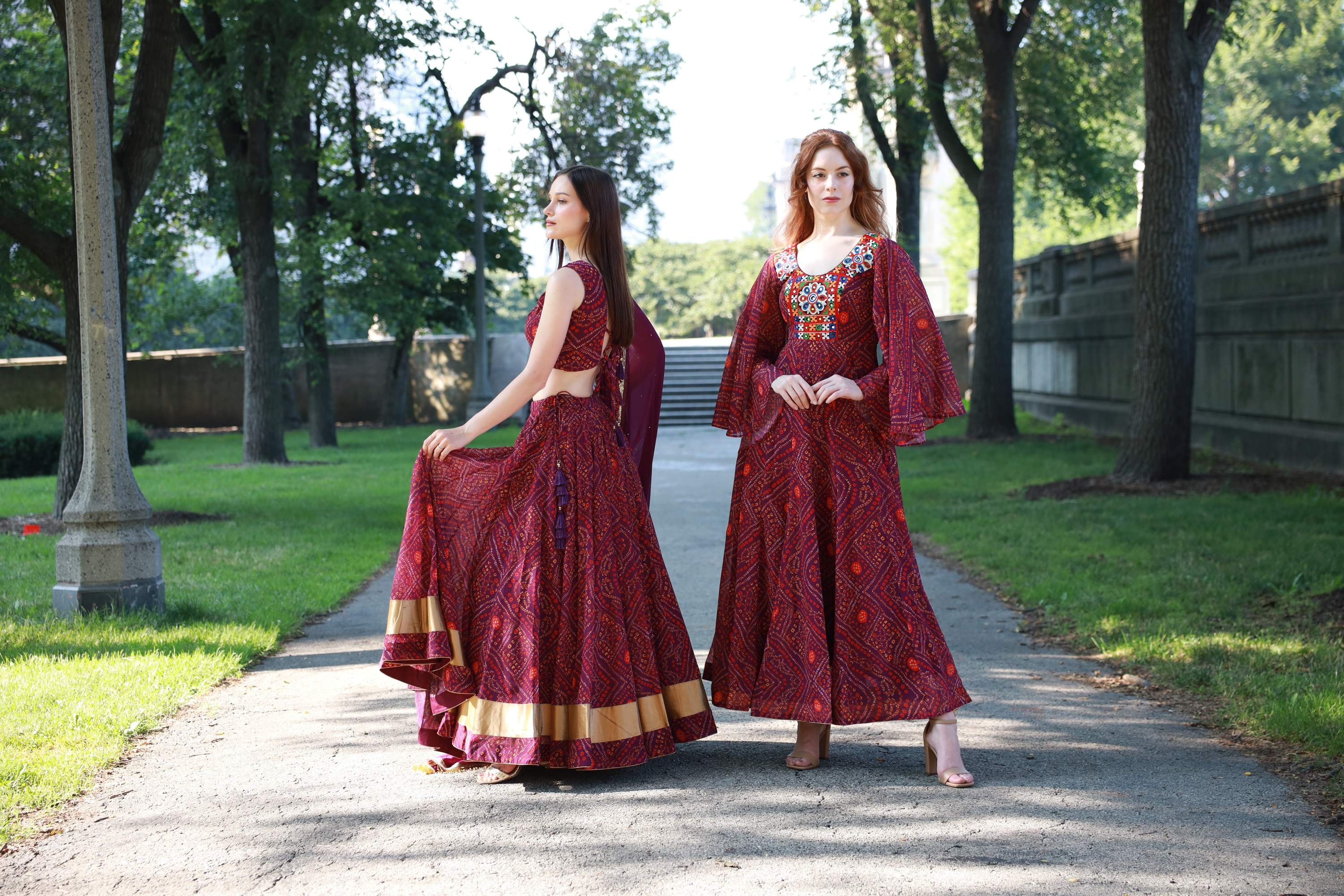 An online shopping interface for chaniya cholis in the USA.