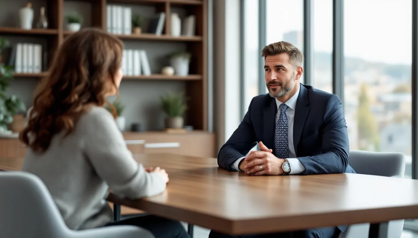 A Colorado Springs social security disability lawyer consulting with a client.