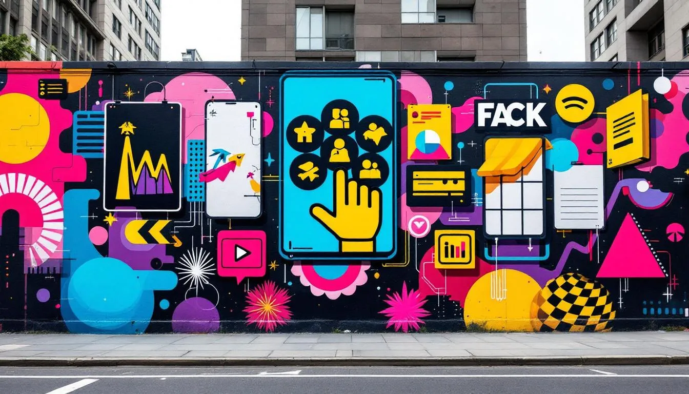An overview of outdoor promotion strategies in a city setting.