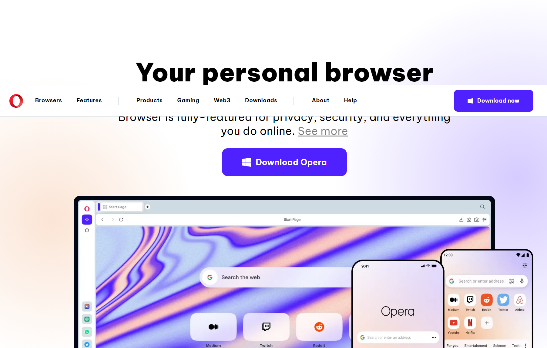 Opera desktop browser