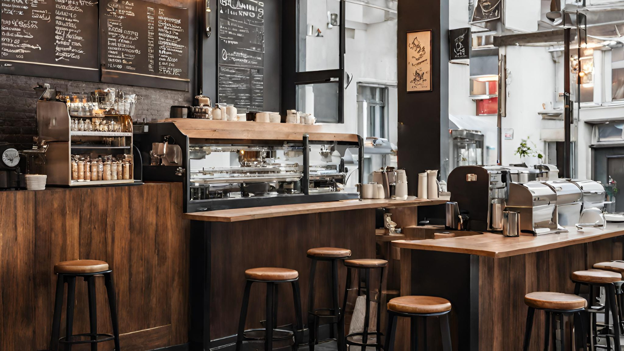 A coffee shop, a popular place for coffee lovers to drink coffee