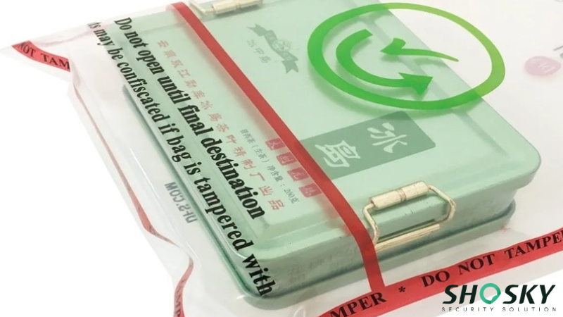 STEB duty free bag with security bag sealing tape