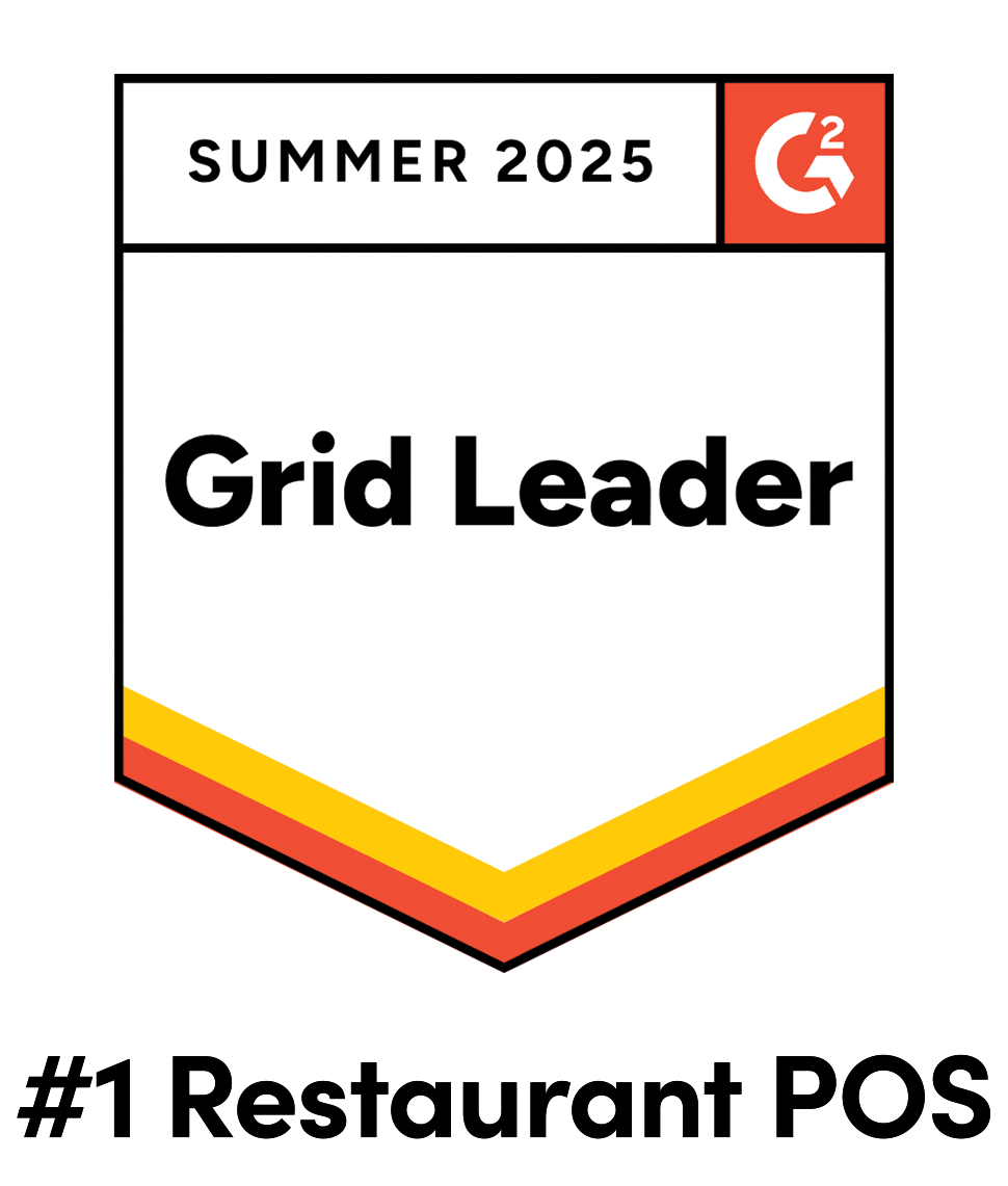 Capterra badge: SpotOn, Summer 2025 Grid Leader for Restaurant POS