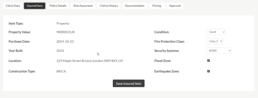 underwriter dashboard