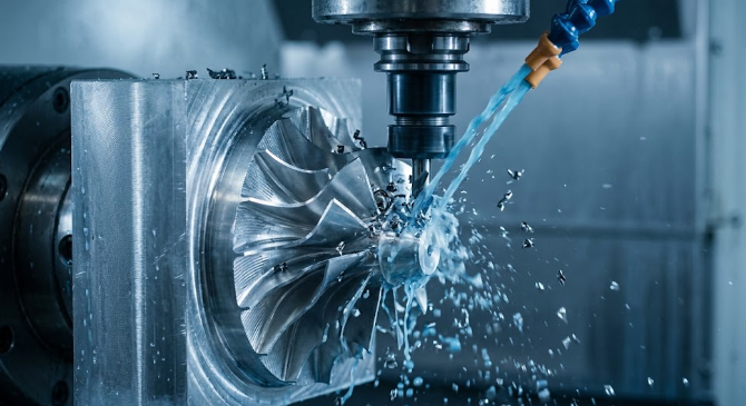 5-axis CNC milling aerospace part