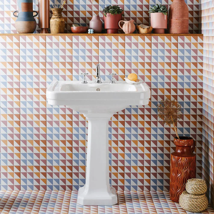Fired Earth Soho Majadas Porcelain bathroom tiles from Hyperion Tiles