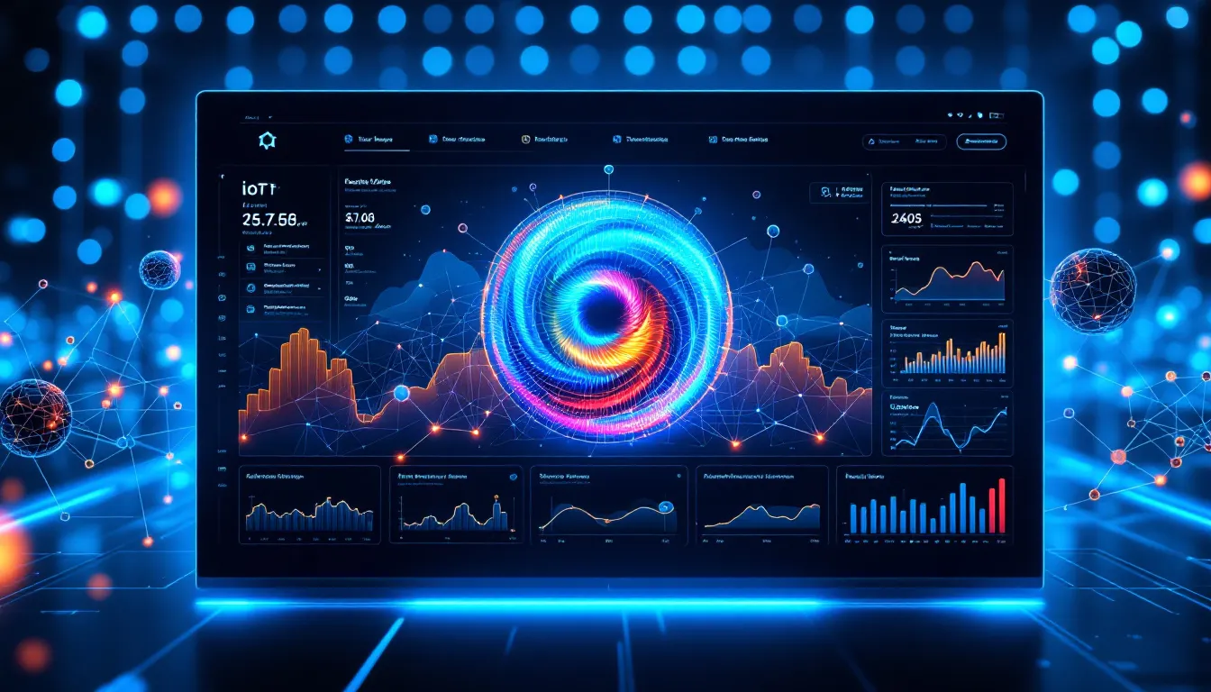 Data visualization dashboard for IoT analytics.