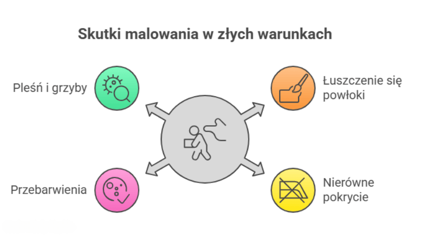 skutki malowania i impregnowania drewna w złych warukach
