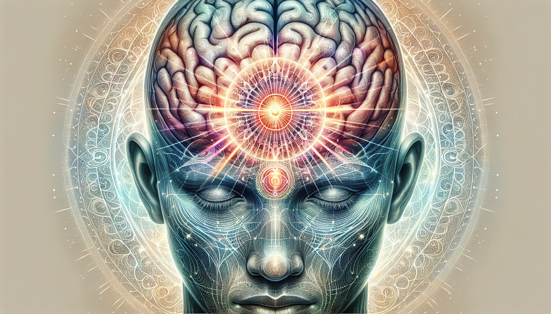 An illustration depicting the role of the pineal gland in third eye chakra health.