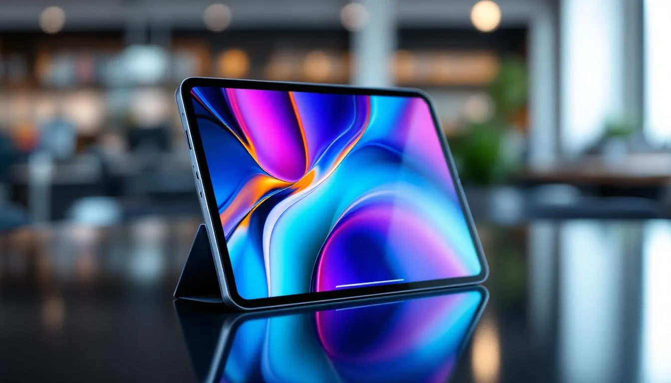 L'écran Liquid Retina de l'iPad Mini affichant des couleurs vives.