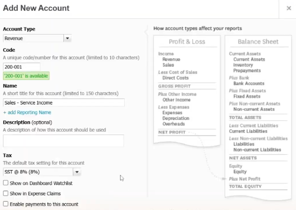 Setting Up Xero Chart of Accounts Malaysia 6