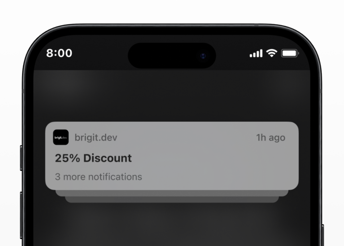 Notification on a phone.