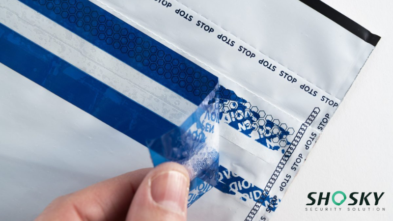 sealing of tamper-evident bag using tape