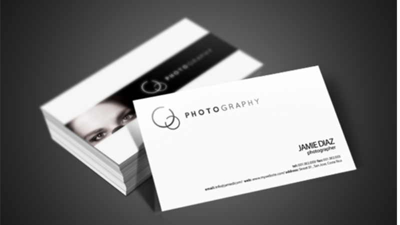 Business Card Printed From White Card