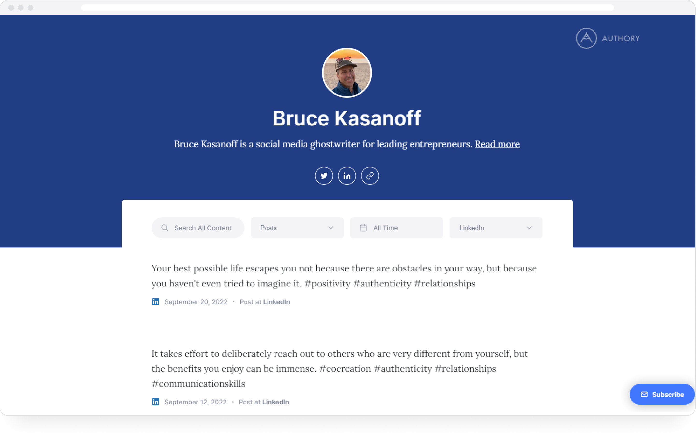 Bruce's portfolio website