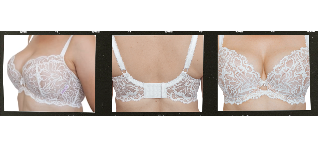 all side views of Ewa Michalak PL Padded Plunge Polish Bra that doesn't spill or gap