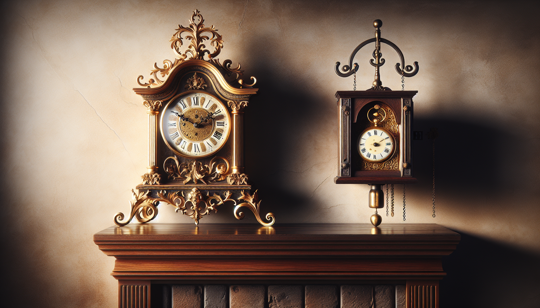 Comparison between mantel and bracket clocks