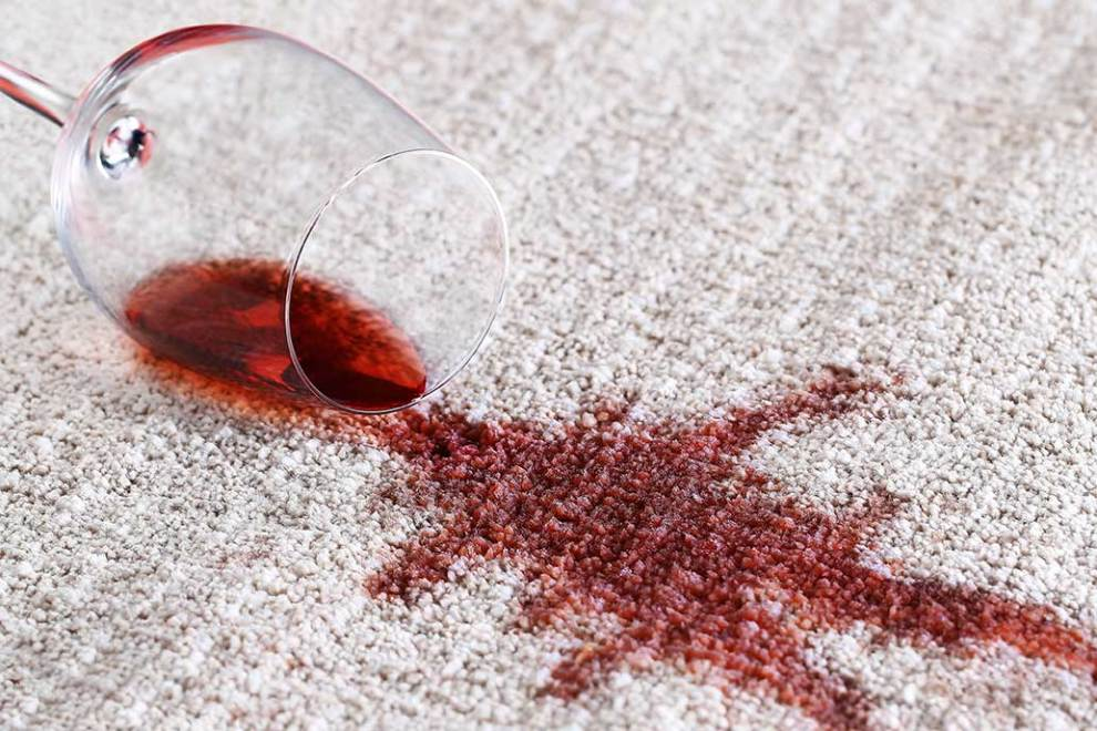 How to remove red wine stains from dirty carpets