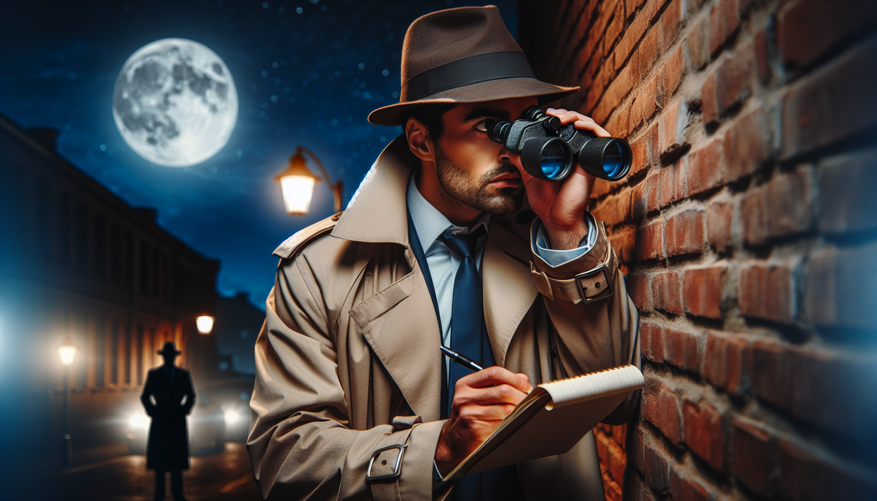 Private investigator conducting surveillance
