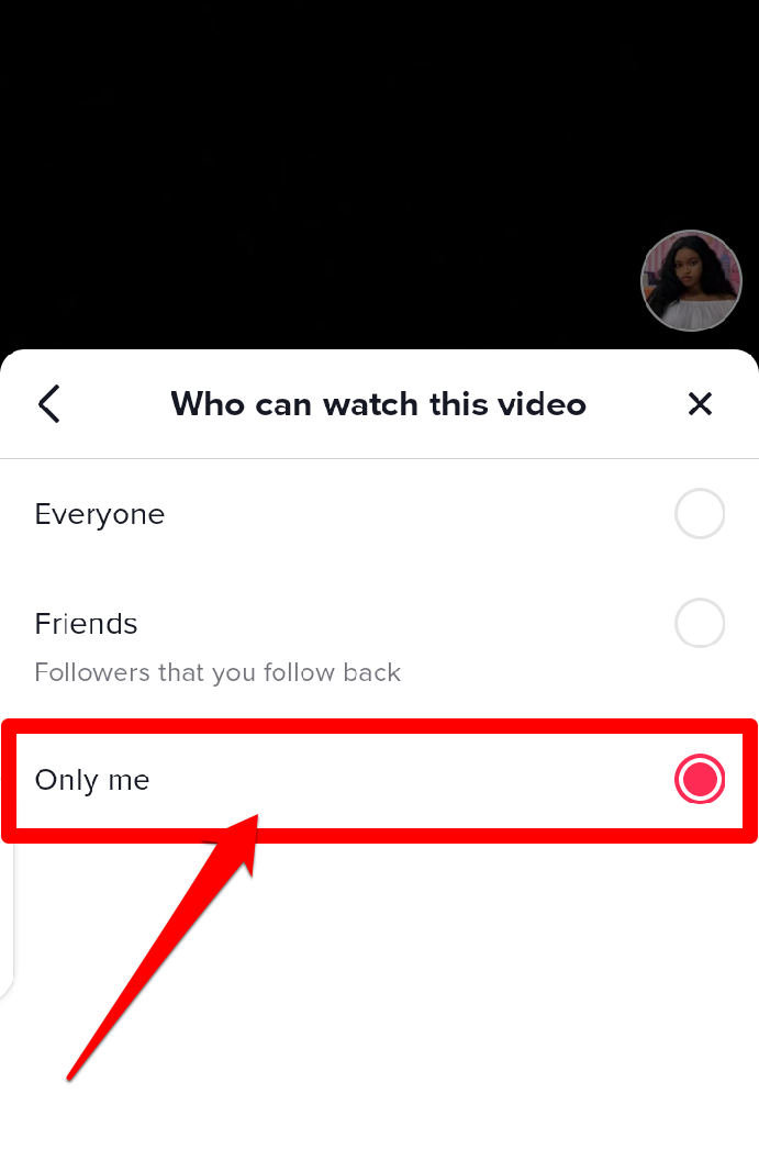 Image showing how to turn your TikTok videos into private TikTok videos