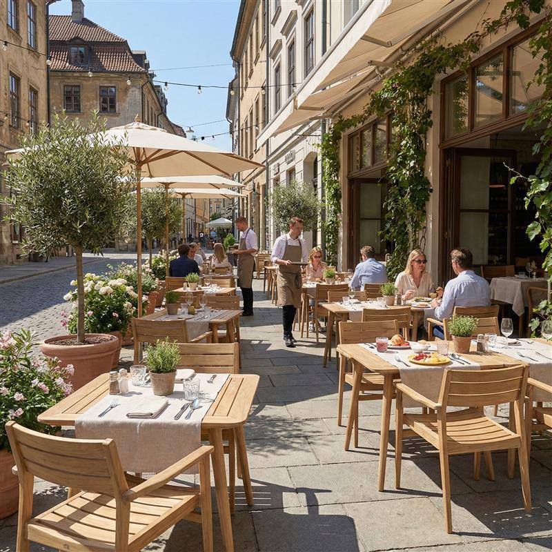  Salon de jardin bois massif Naples Wilsa Garden