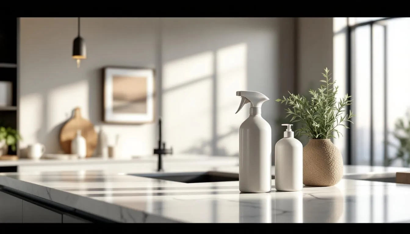 Eco-friendly cleaning products used in deep cleaning services.